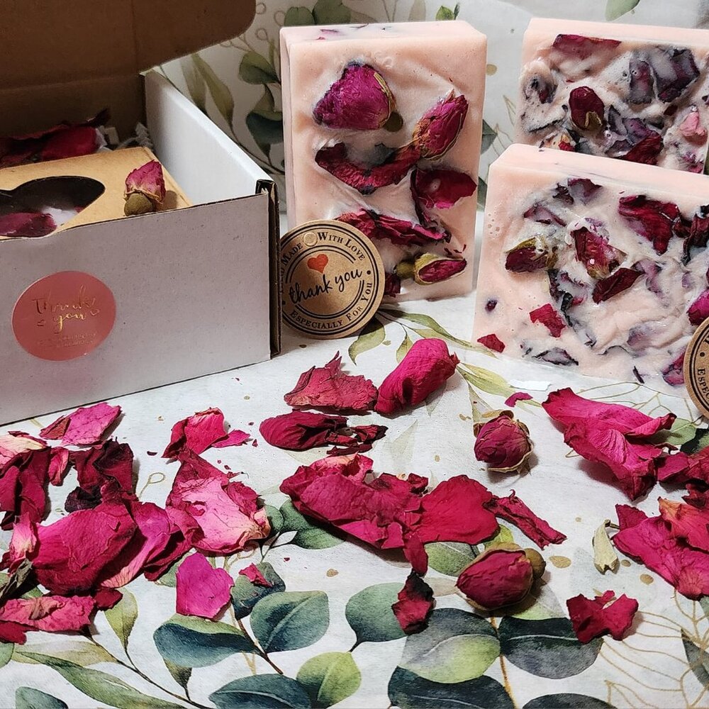 Hand Crafted Soap Bar Rose Scented Gift
